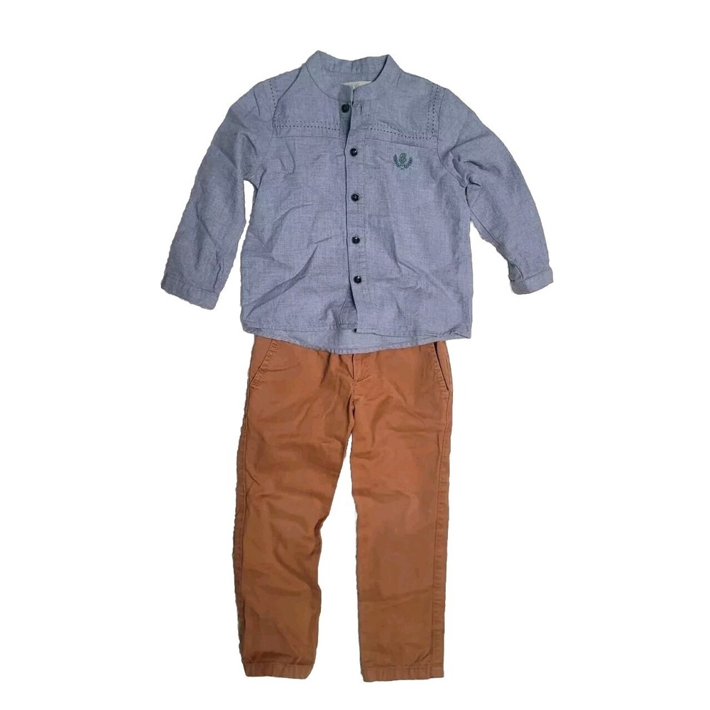 Pili Carrera Boys Set 2 Years Blue Brown Lot Of 2 Logo